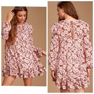 NWT Free People These Dreams Pleated Floral Mini Dress XS